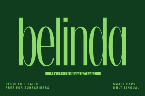Belinda: The Sleek Sans Serif for Modern Branding
