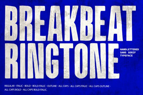 Breakbeat Ringtone: A Typeface with a Raw, Rebellious Energy
