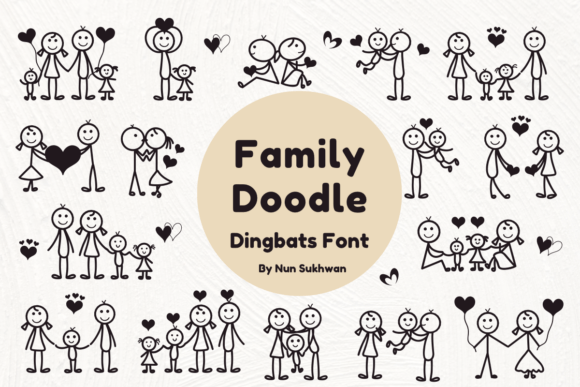 Celebrating Connections with the Family Doodle Font