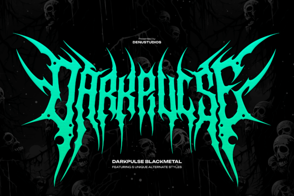 Darkpulse: A Fierce Black Metal Font for Bold Designs