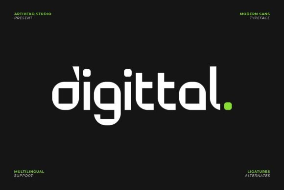 Digittal: The Display Font for Modern Tech Brands