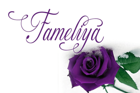 Fameliya: A Script Font for Wedding and Event Design