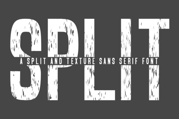 Split: A Bold Sans Serif Font with Rugged Texture