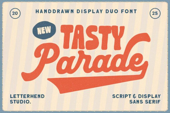 Tasty Parade Duo: A Font with Vintage Charm and Modern Bite