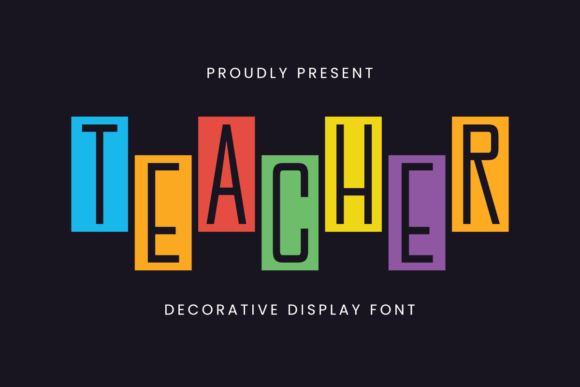 Teacher: The Vibrant Display Font for Creative Education Designs