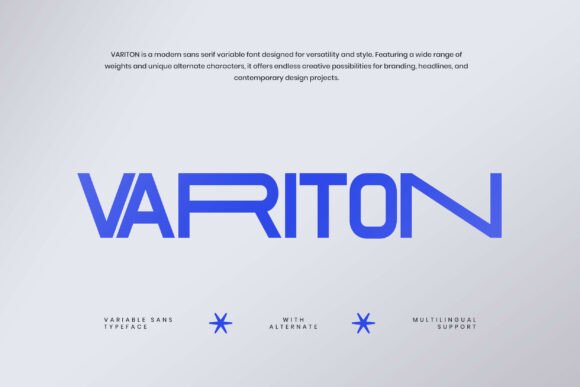 Variton: A Modern Sans Serif for Crisp, Clear Communication