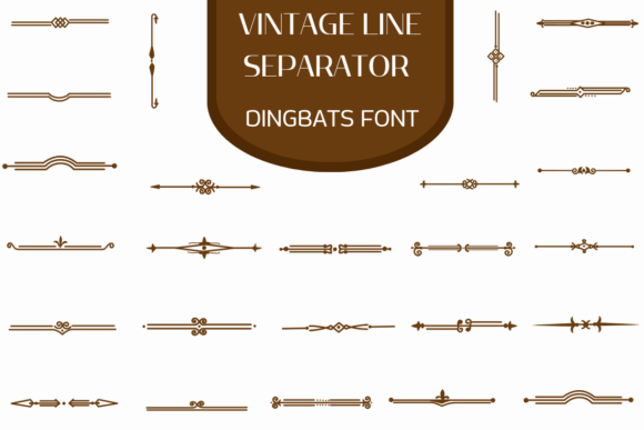 Vintage Line Separator: A Dingbats Font for Creative Projects